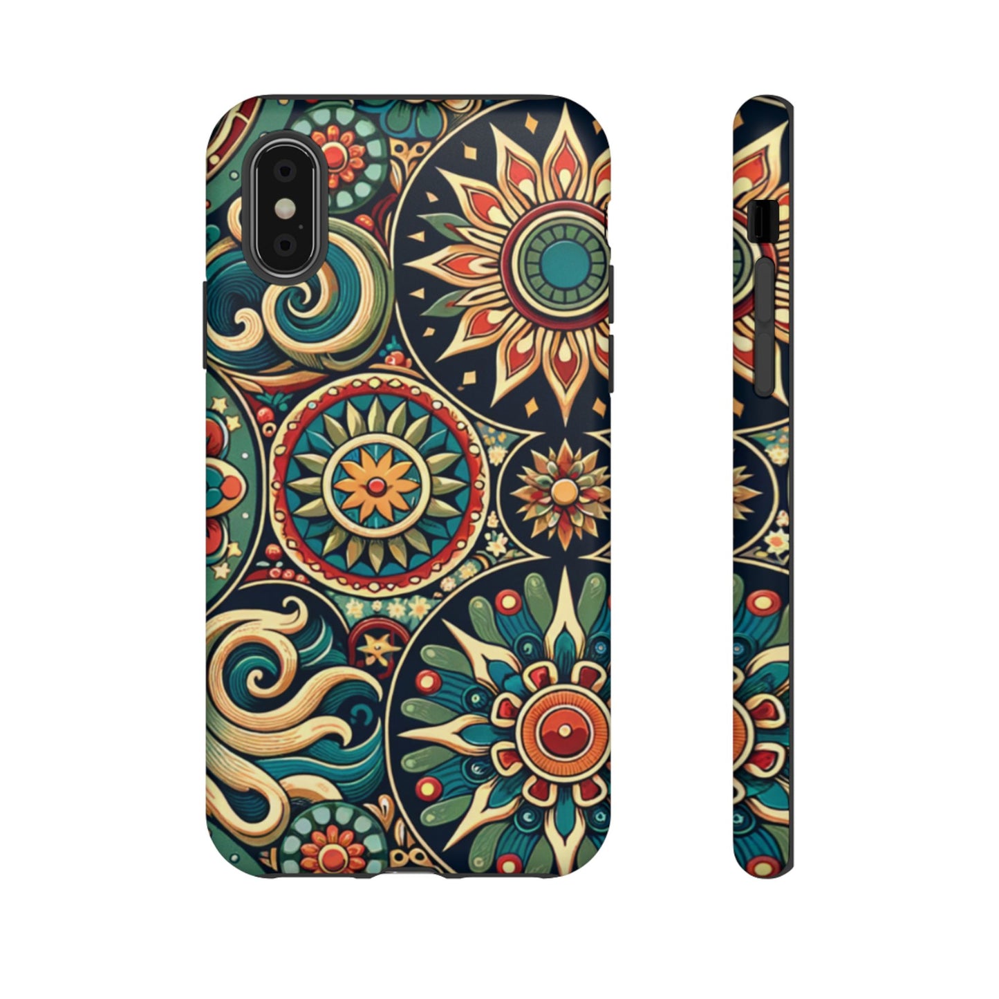 Boho Phone Case with Colorful Mandala Design, Stylish Phone Cover, Trendy Case for Women, Gift for Her, Bohemian Style Accessories