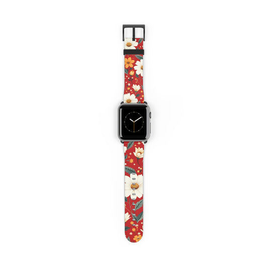 Floral Pattern Watch Band - Stylish & Vibrant Accessory for Everyday Use