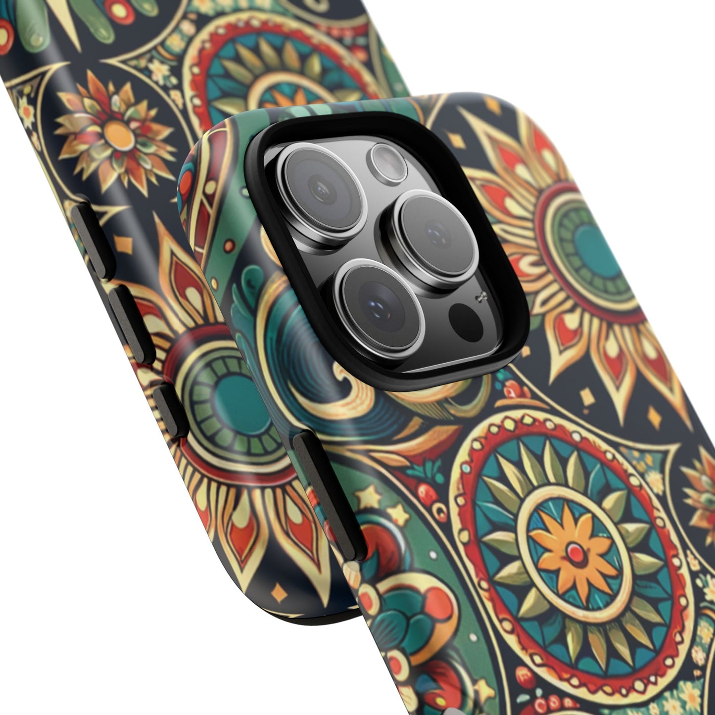 Boho Phone Case with Colorful Mandala Design, Stylish Phone Cover, Trendy Case for Women, Gift for Her, Bohemian Style Accessories