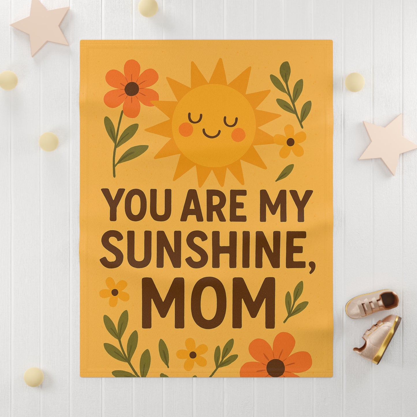 You Are My Sunshine Fleece Baby Blanket - Soft & Cozy Gift for Moms