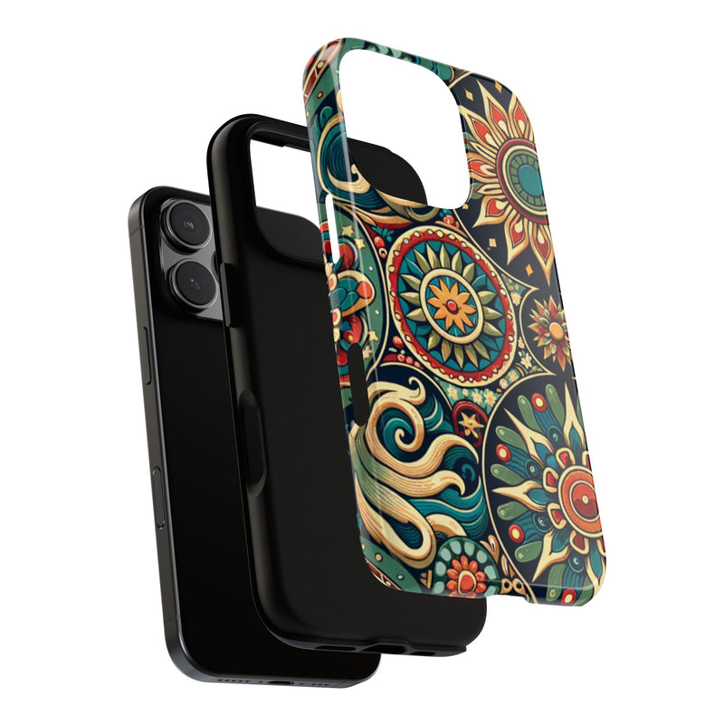Boho Phone Case with Colorful Mandala Design, Stylish Phone Cover, Trendy Case for Women, Gift for Her, Bohemian Style Accessories