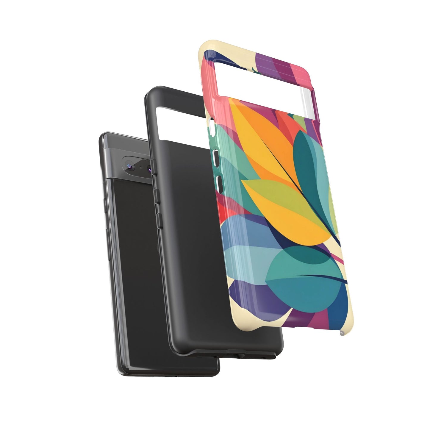 Colorful Leaf Phone Case, Tough TPU Cover, Eco-Friendly Design, Perfect Gift for Nature Lovers, Vibrant Floral Style