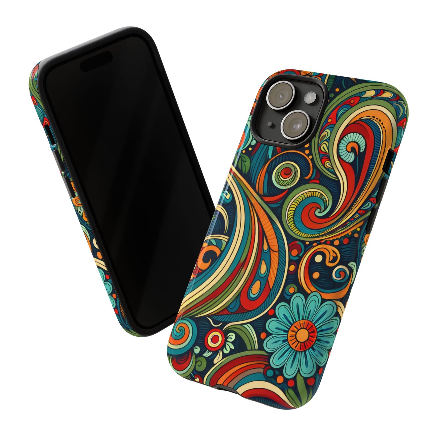 Bohemian Floral Phone Case - Colorful Tough Cover for Stylish Protection