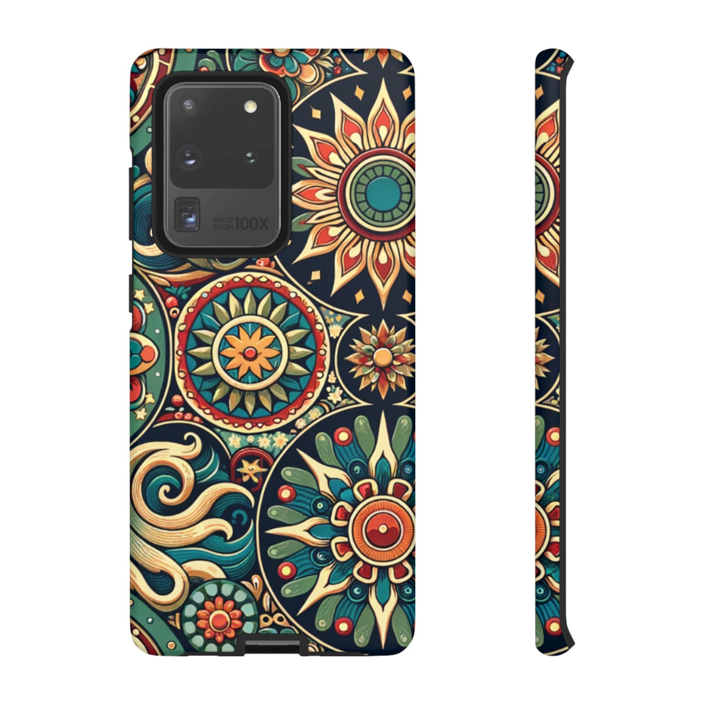 Boho Phone Case with Colorful Mandala Design, Stylish Phone Cover, Trendy Case for Women, Gift for Her, Bohemian Style Accessories