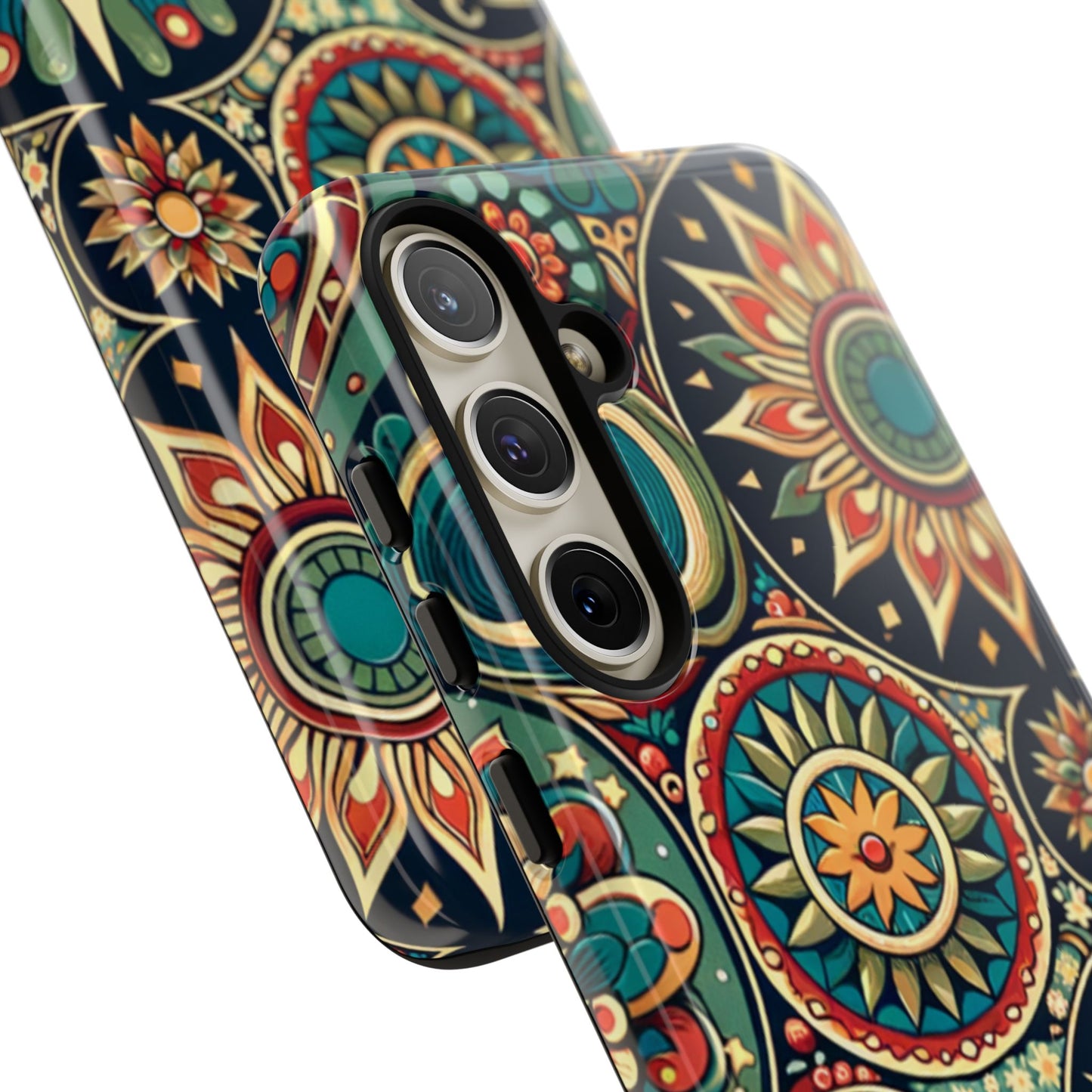 Boho Phone Case with Colorful Mandala Design, Stylish Phone Cover, Trendy Case for Women, Gift for Her, Bohemian Style Accessories