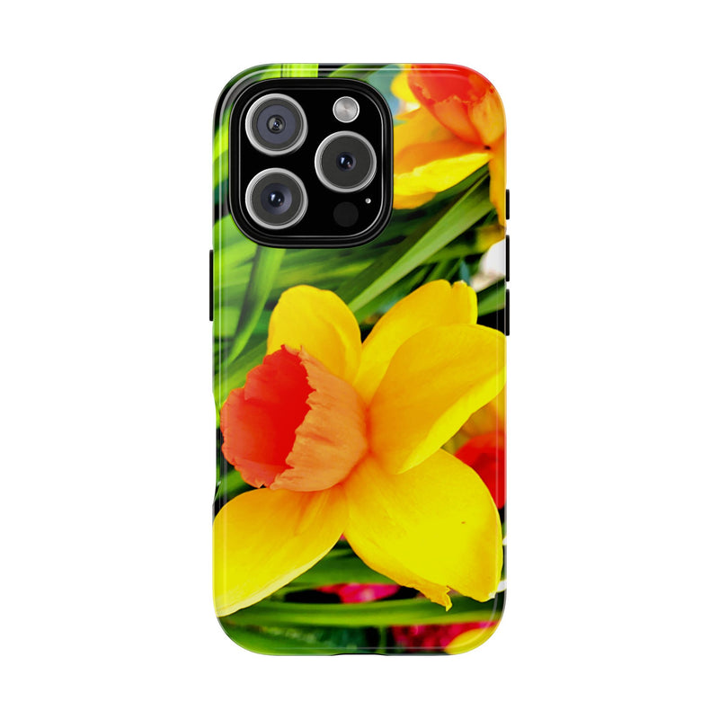 Floral Tough Case for iPhone - Bright Yellow Flower Design