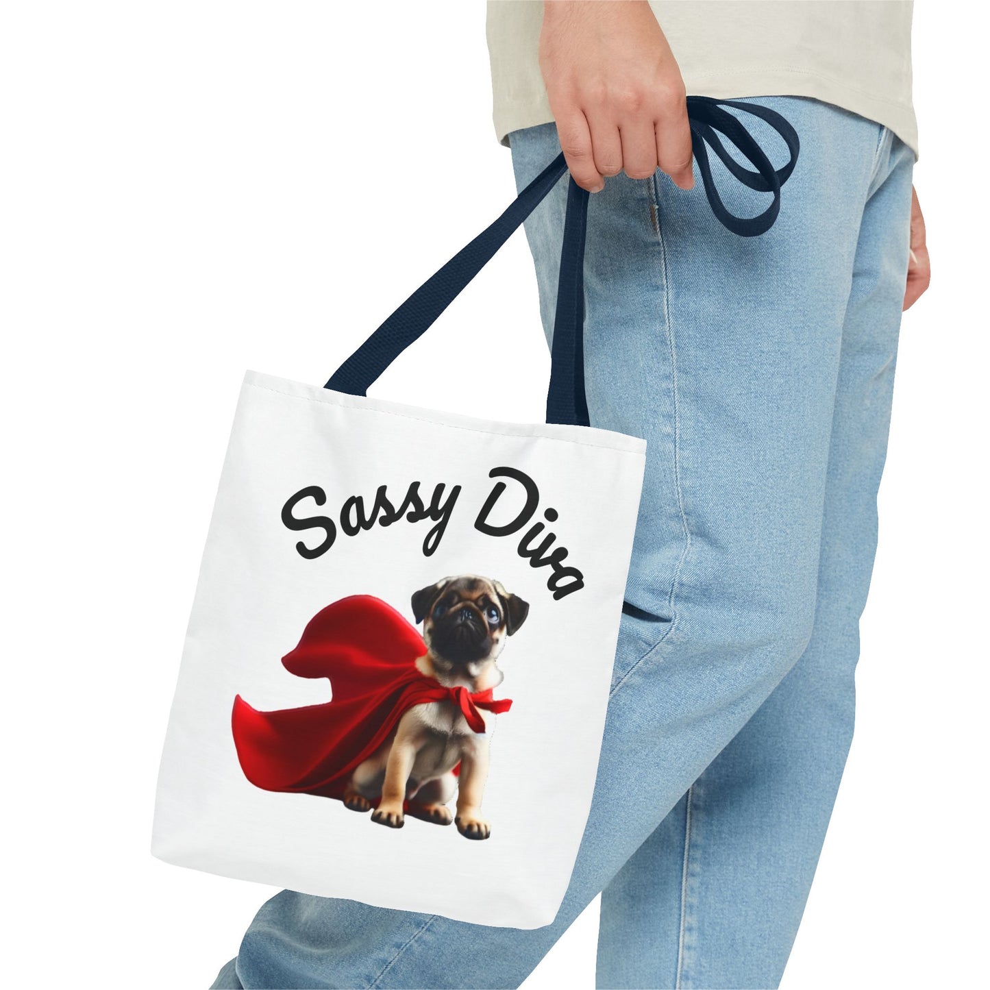 Sassy Diva Tote Bag, Stylish Eco-Friendly Bag, Pet Lover Gift, Dog Mom Accessory, Fun Shopping Bag, Animal Themed Purse