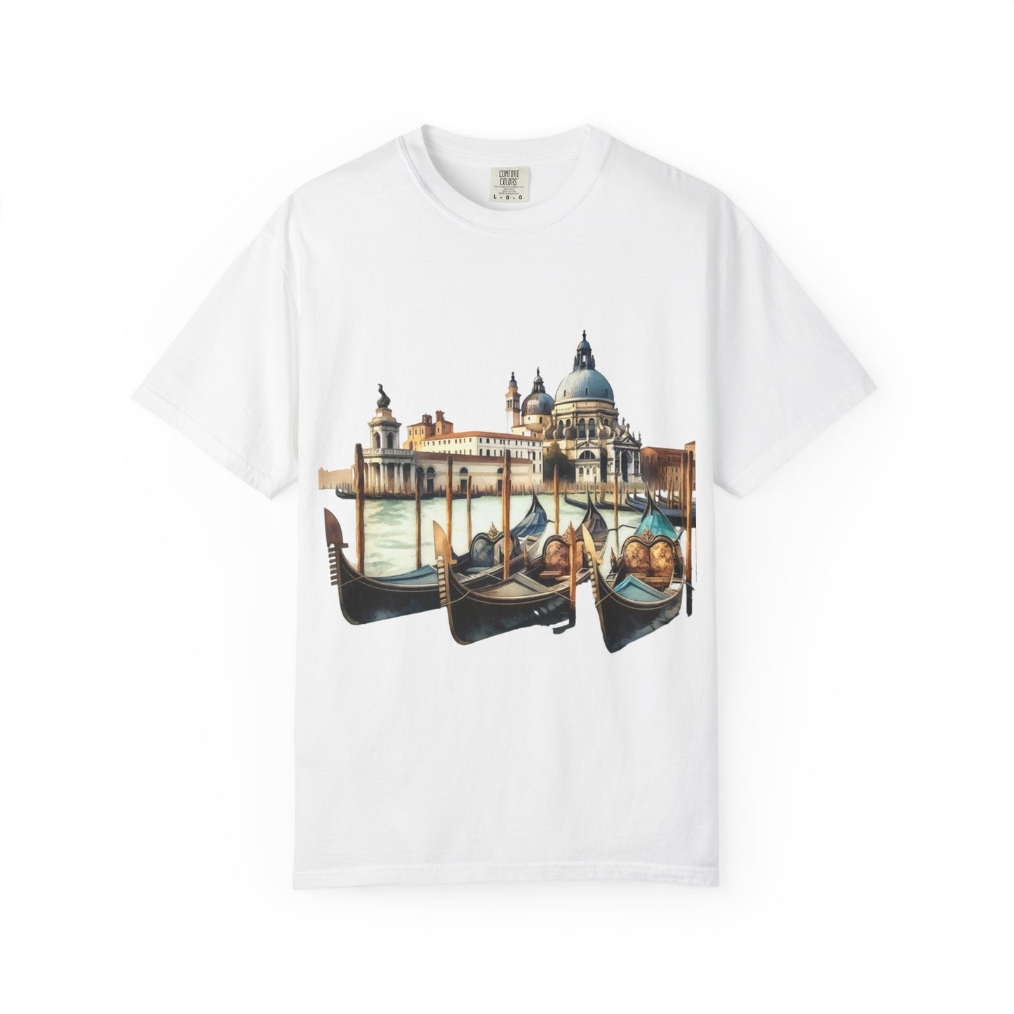 Venice Gondola Unisex Garment-Dyed T-Shirt - Artistic Travel Tee