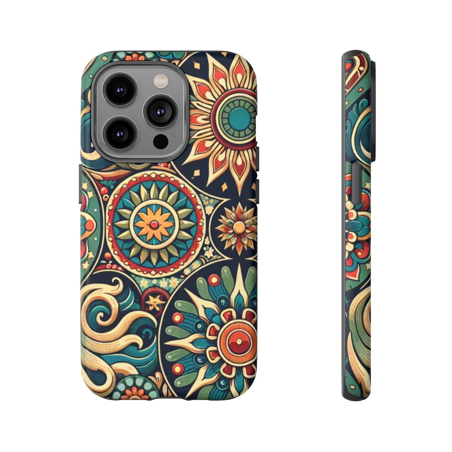 Boho Phone Case with Colorful Mandala Design, Stylish Phone Cover, Trendy Case for Women, Gift for Her, Bohemian Style Accessories