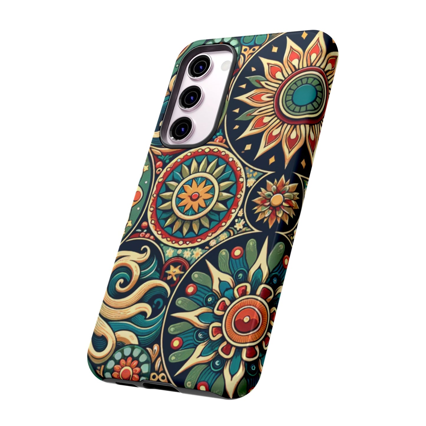 Boho Phone Case with Colorful Mandala Design, Stylish Phone Cover, Trendy Case for Women, Gift for Her, Bohemian Style Accessories