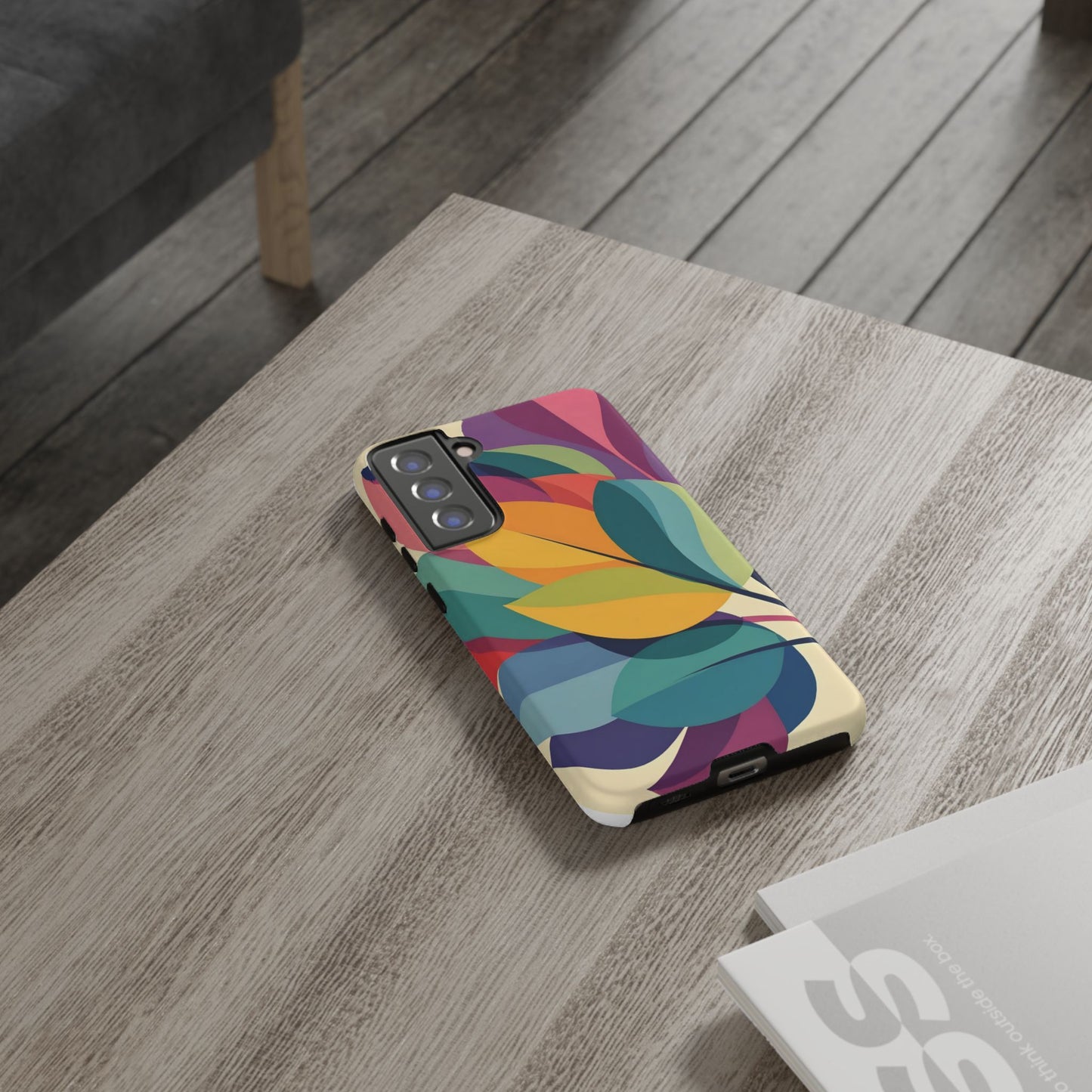 Colorful Leaf Phone Case, Tough TPU Cover, Eco-Friendly Design, Perfect Gift for Nature Lovers, Vibrant Floral Style