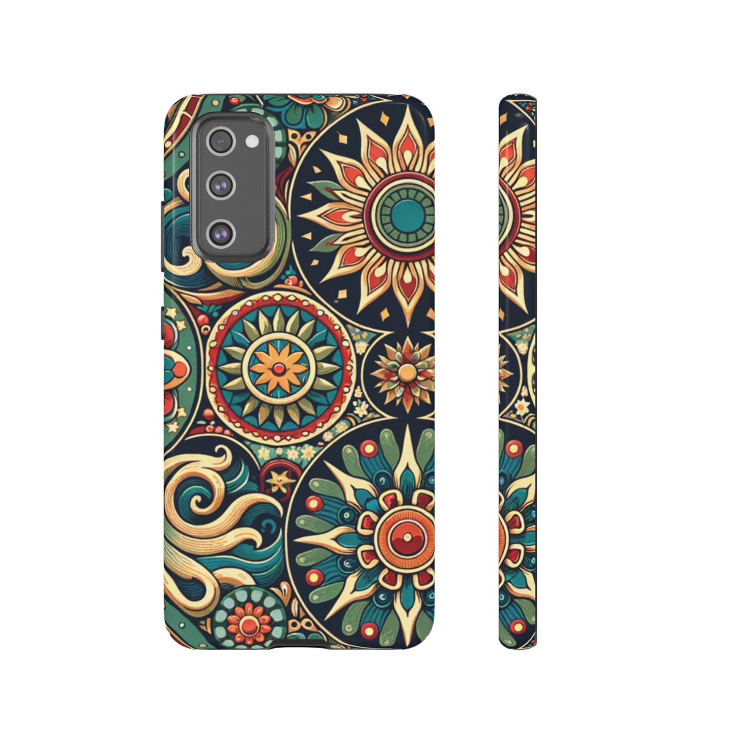 Boho Phone Case with Colorful Mandala Design, Stylish Phone Cover, Trendy Case for Women, Gift for Her, Bohemian Style Accessories