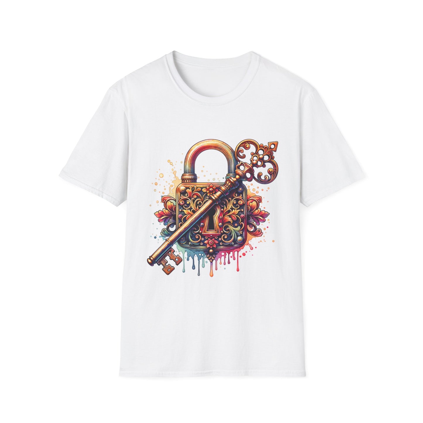 Artistic Key & Lock T-Shirt for Creative Souls