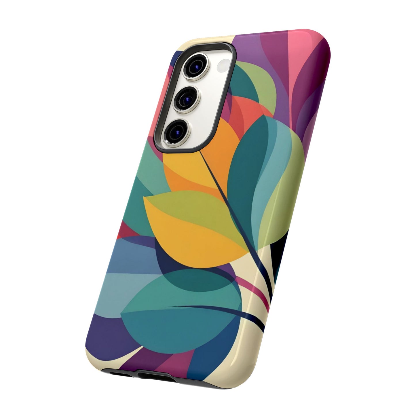 Colorful Leaf Phone Case, Tough TPU Cover, Eco-Friendly Design, Perfect Gift for Nature Lovers, Vibrant Floral Style