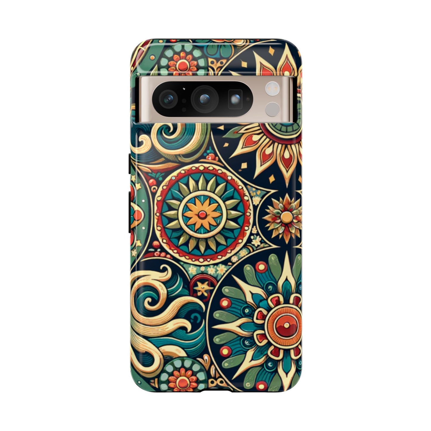 Boho Phone Case with Colorful Mandala Design, Stylish Phone Cover, Trendy Case for Women, Gift for Her, Bohemian Style Accessories
