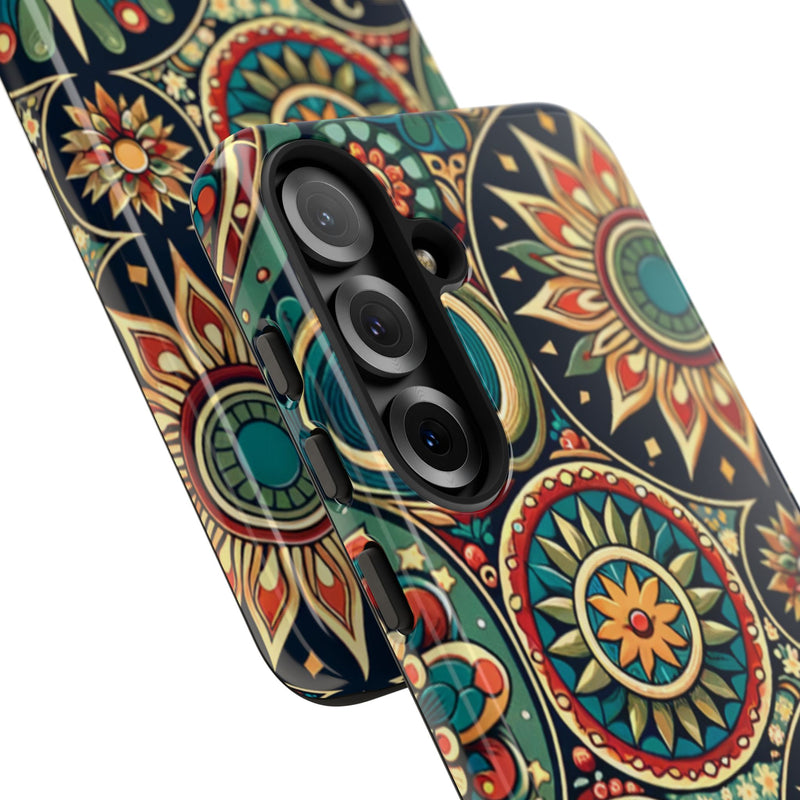 Boho Phone Case with Colorful Mandala Design, Stylish Phone Cover, Trendy Case for Women, Gift for Her, Bohemian Style Accessories