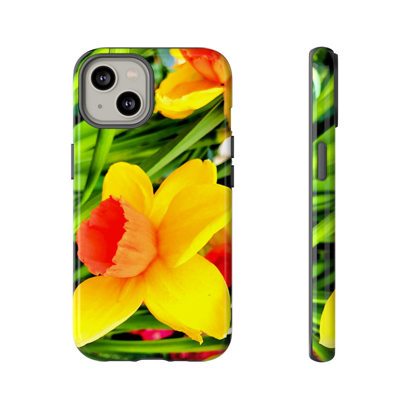 Floral Tough Case for iPhone - Bright Yellow Flower Design