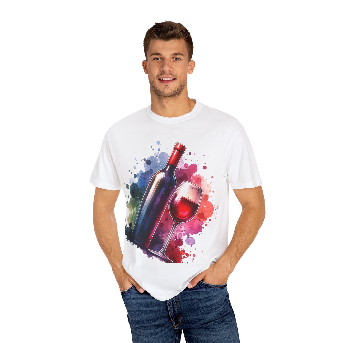 Wine Lover's Unisex Garment-Dyed T-Shirt – Perfect for Celebrations and Casual Wear