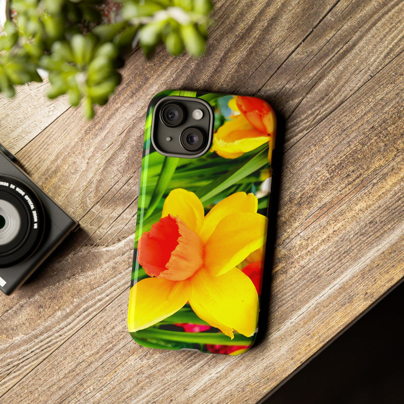 Floral Tough Case for iPhone - Bright Yellow Flower Design