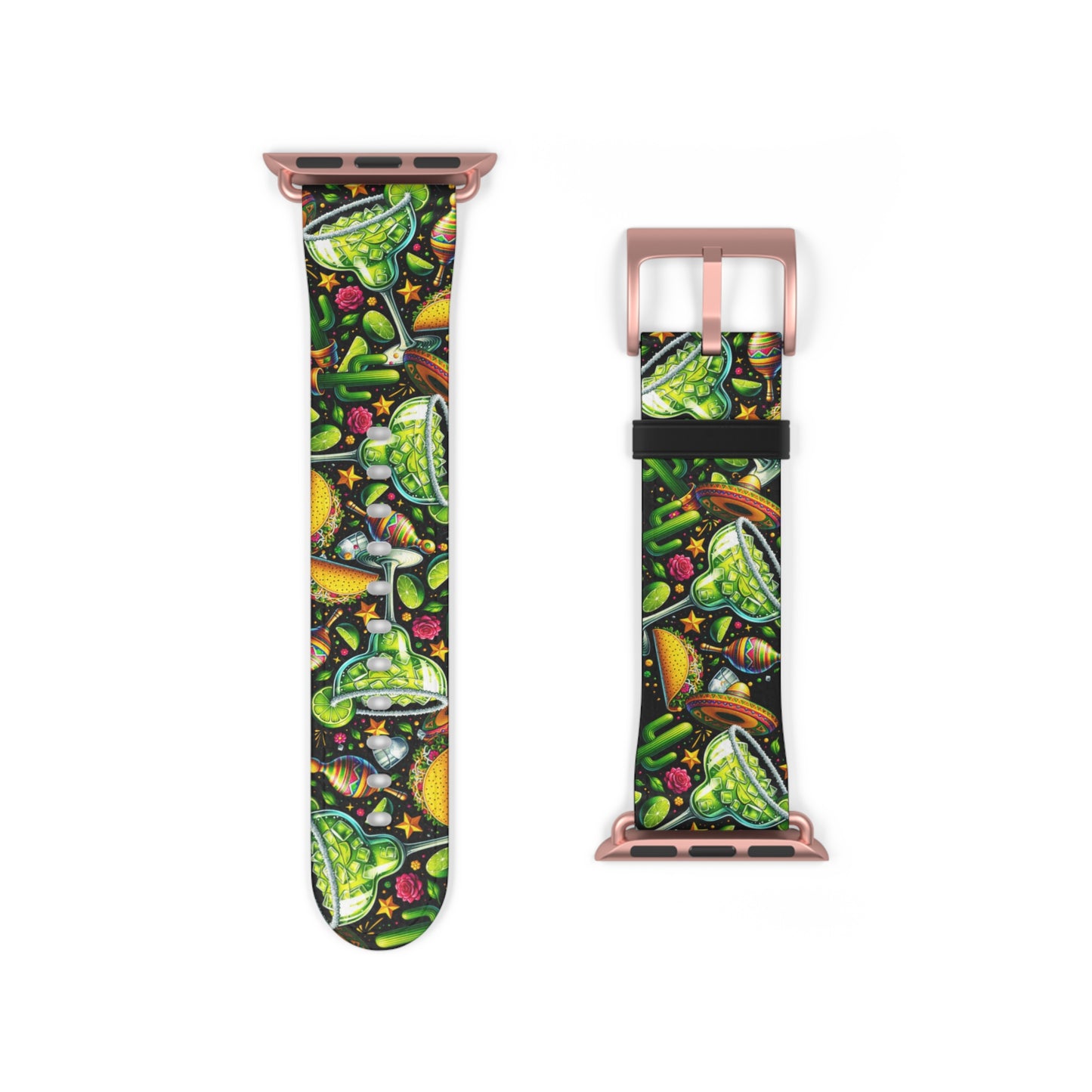 Tropical Fiesta Watch Band - Colorful Fruits & Veggies Design