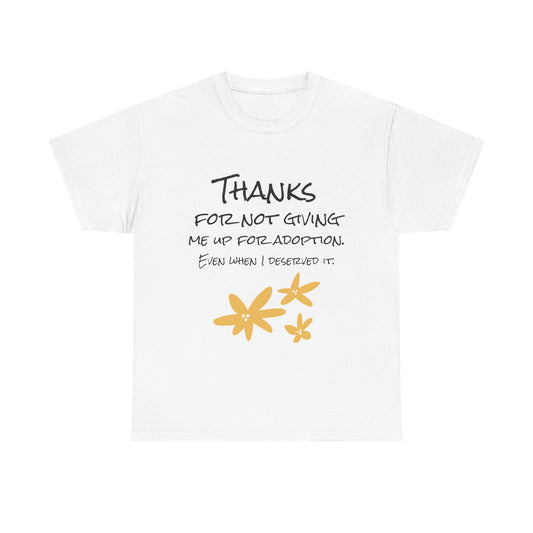 Thank You Unisex Heavy Cotton Tee - Perfect for Mother's Day!