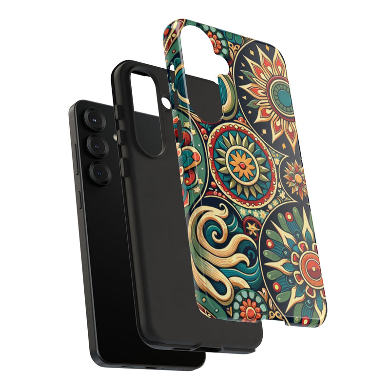 Boho Phone Case with Colorful Mandala Design, Stylish Phone Cover, Trendy Case for Women, Gift for Her, Bohemian Style Accessories