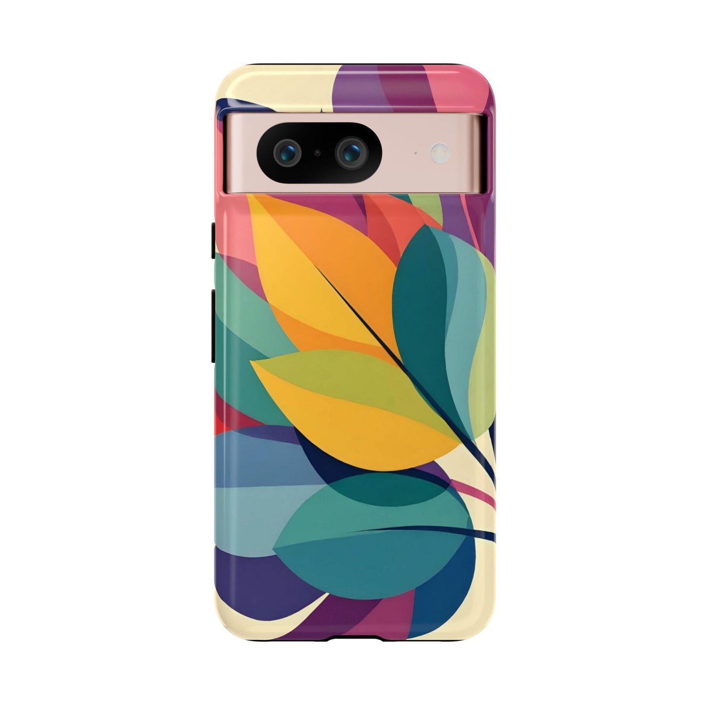 Colorful Leaf Phone Case, Tough TPU Cover, Eco-Friendly Design, Perfect Gift for Nature Lovers, Vibrant Floral Style