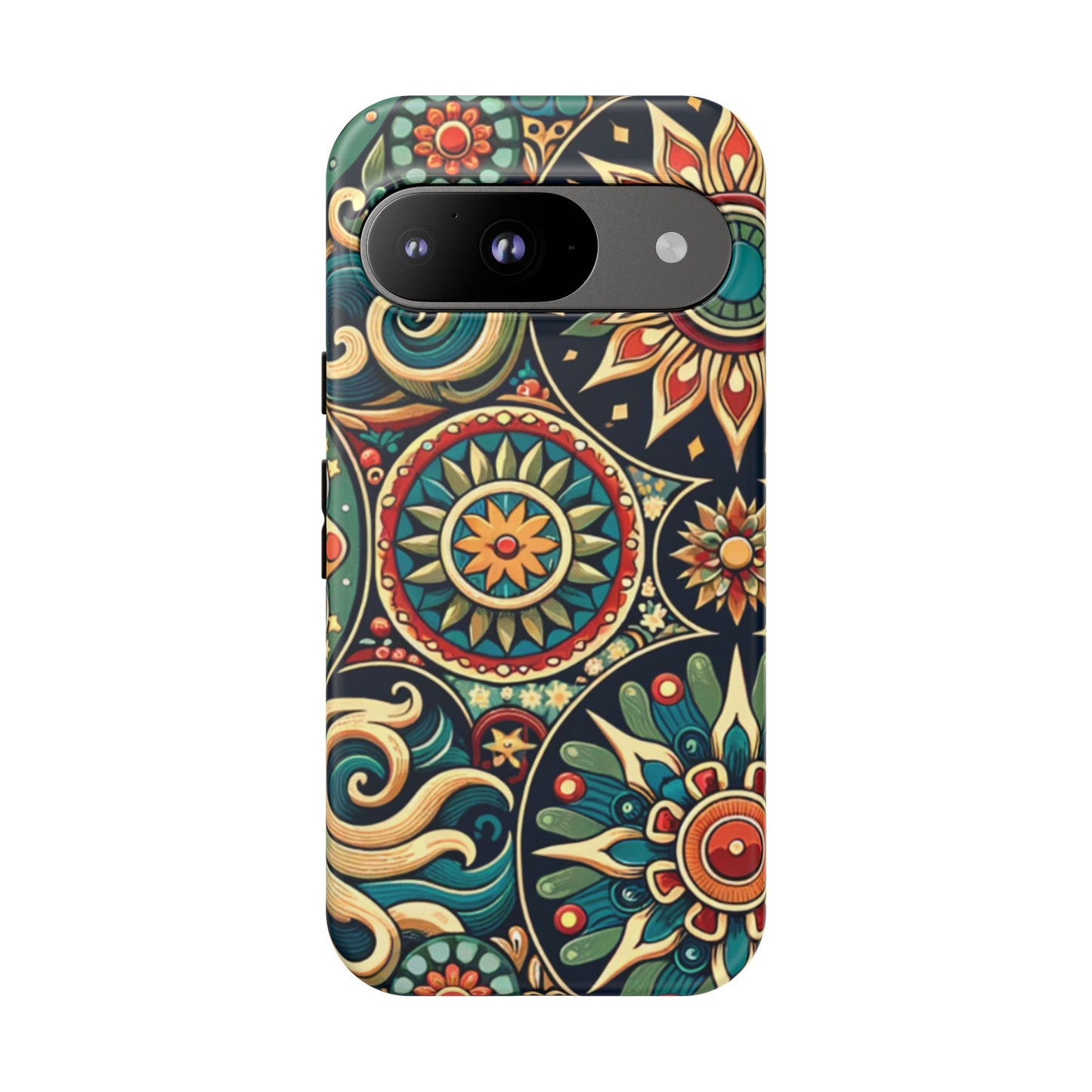 Boho Phone Case with Colorful Mandala Design, Stylish Phone Cover, Trendy Case for Women, Gift for Her, Bohemian Style Accessories
