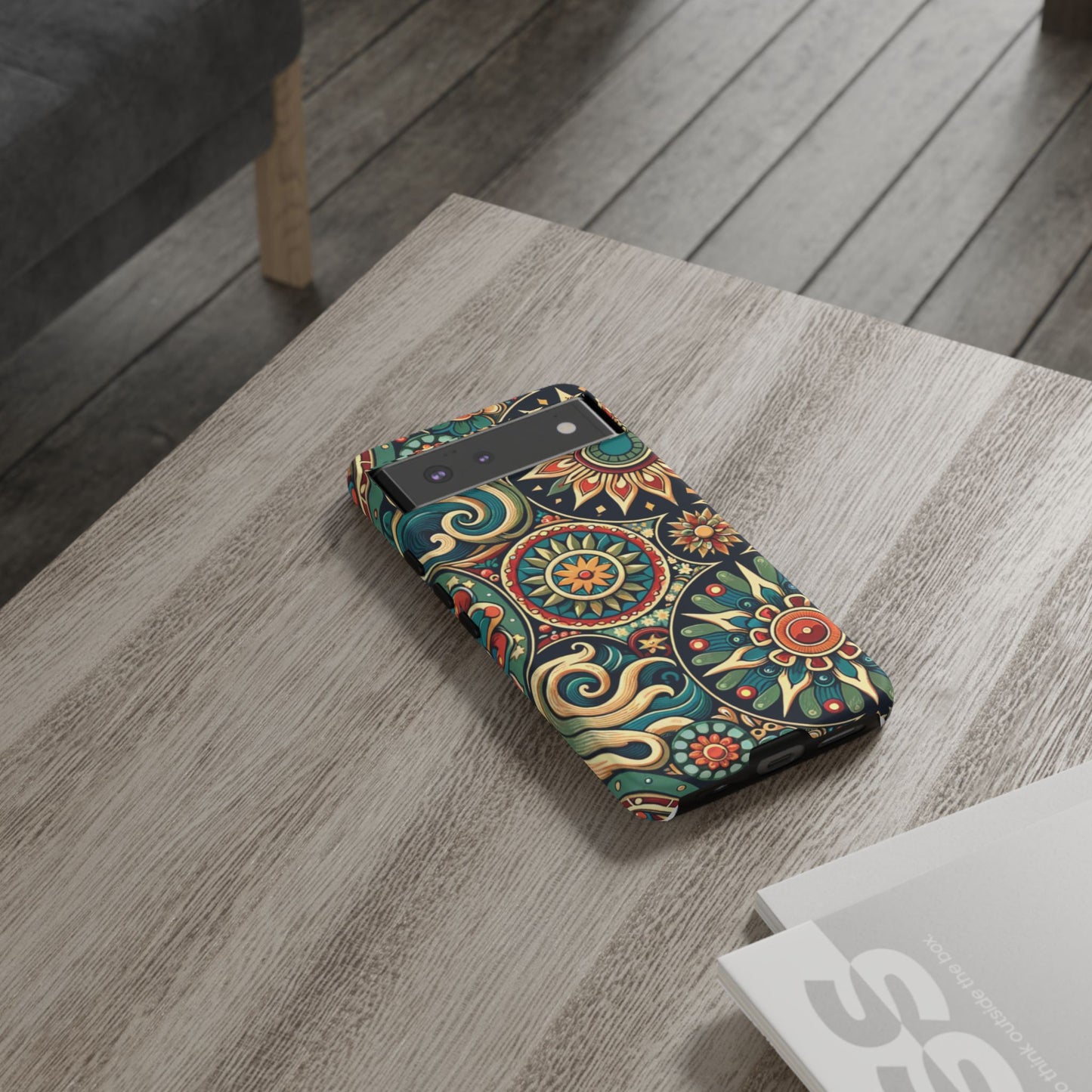 Boho Phone Case with Colorful Mandala Design, Stylish Phone Cover, Trendy Case for Women, Gift for Her, Bohemian Style Accessories