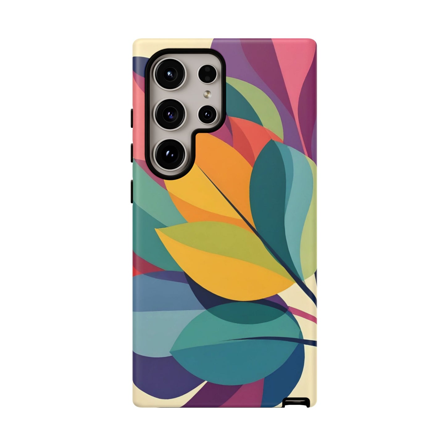 Colorful Leaf Phone Case, Tough TPU Cover, Eco-Friendly Design, Perfect Gift for Nature Lovers, Vibrant Floral Style
