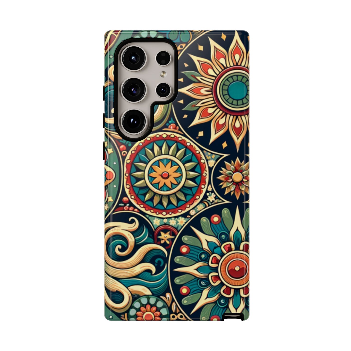Boho Phone Case with Colorful Mandala Design, Stylish Phone Cover, Trendy Case for Women, Gift for Her, Bohemian Style Accessories