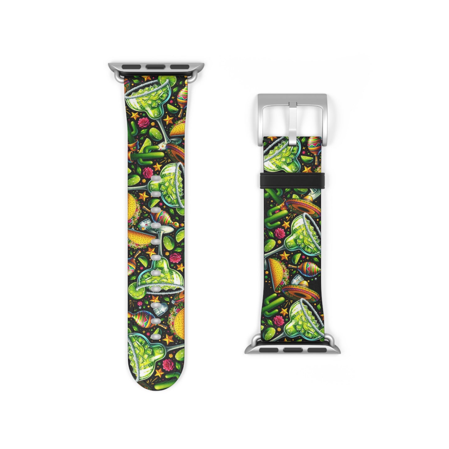 Tropical Fiesta Watch Band - Colorful Fruits & Veggies Design