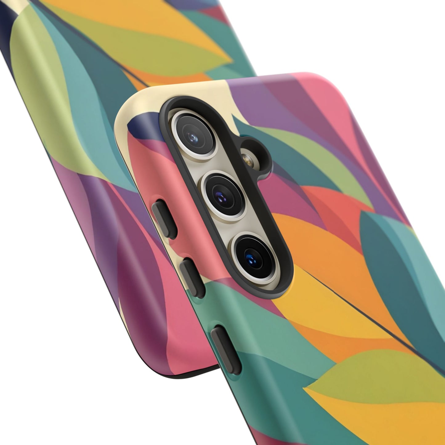 Colorful Leaf Phone Case, Tough TPU Cover, Eco-Friendly Design, Perfect Gift for Nature Lovers, Vibrant Floral Style