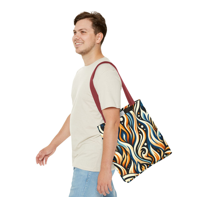Vibrant Boho Tote Bag - Colorful AOP Design, Beach Essential, Everyday Carry, Gift Idea, Stylish and Functional