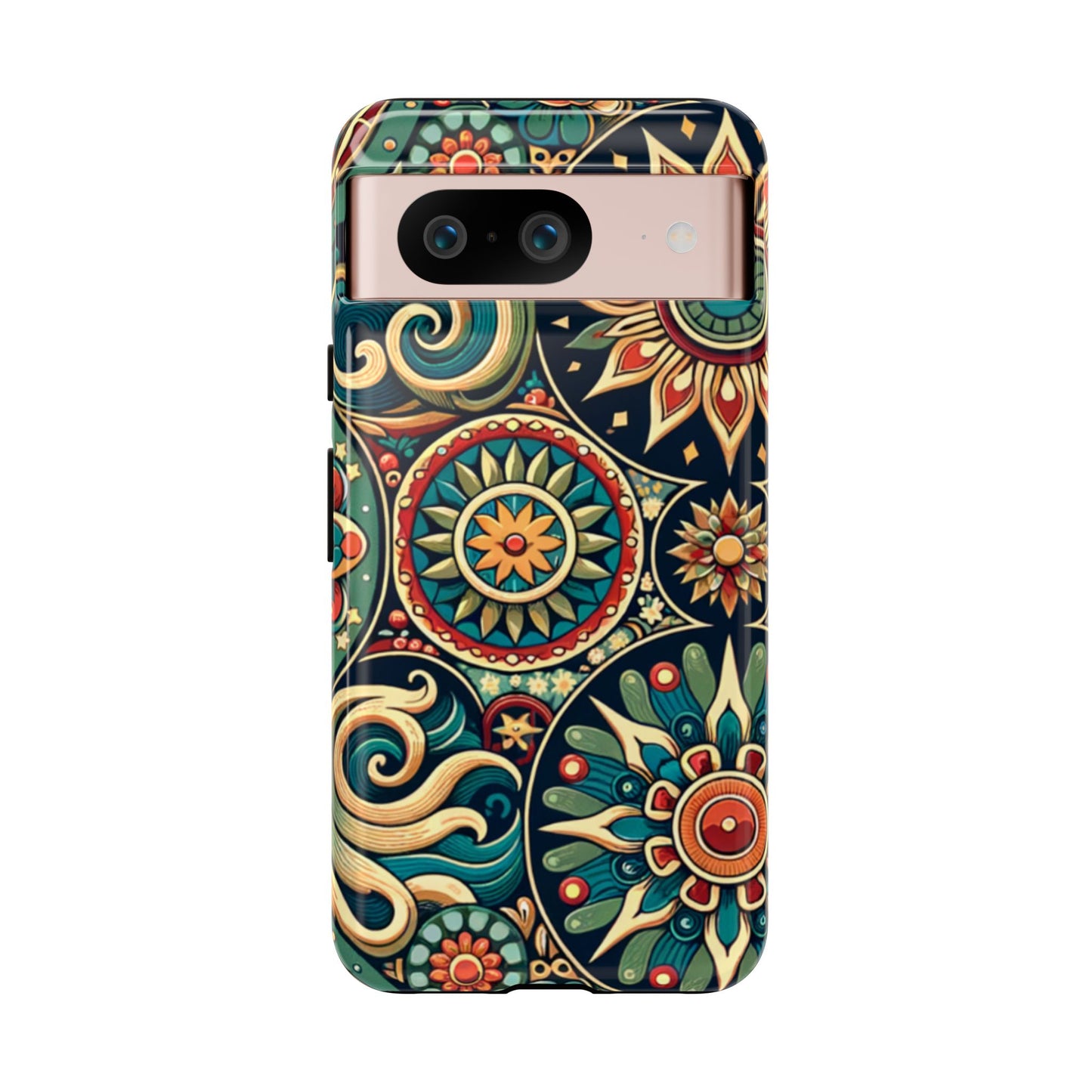 Boho Phone Case with Colorful Mandala Design, Stylish Phone Cover, Trendy Case for Women, Gift for Her, Bohemian Style Accessories