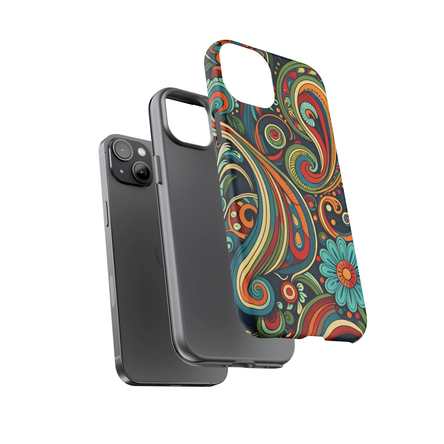 Bohemian Floral Phone Case - Colorful Tough Cover for Stylish Protection