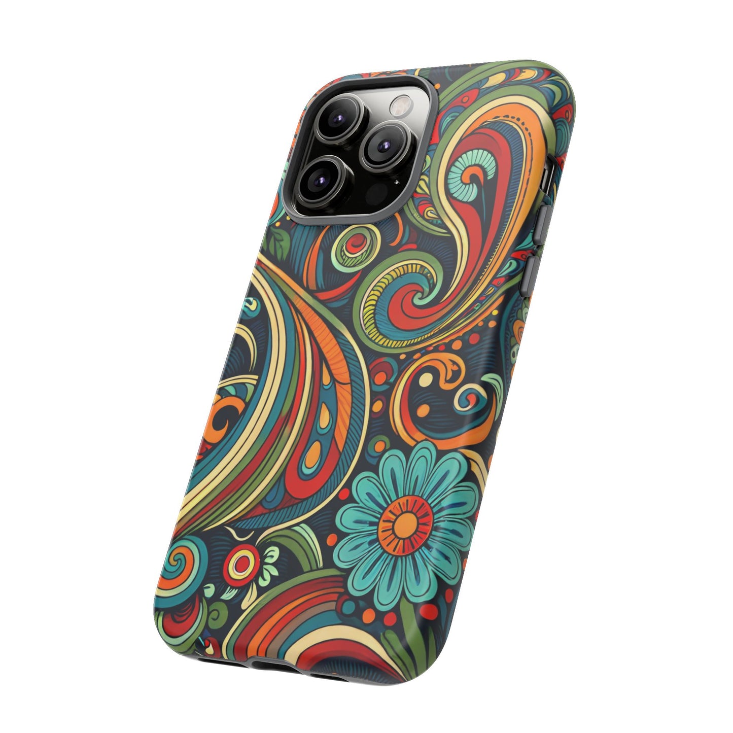 Bohemian Floral Phone Case - Colorful Tough Cover for Stylish Protection