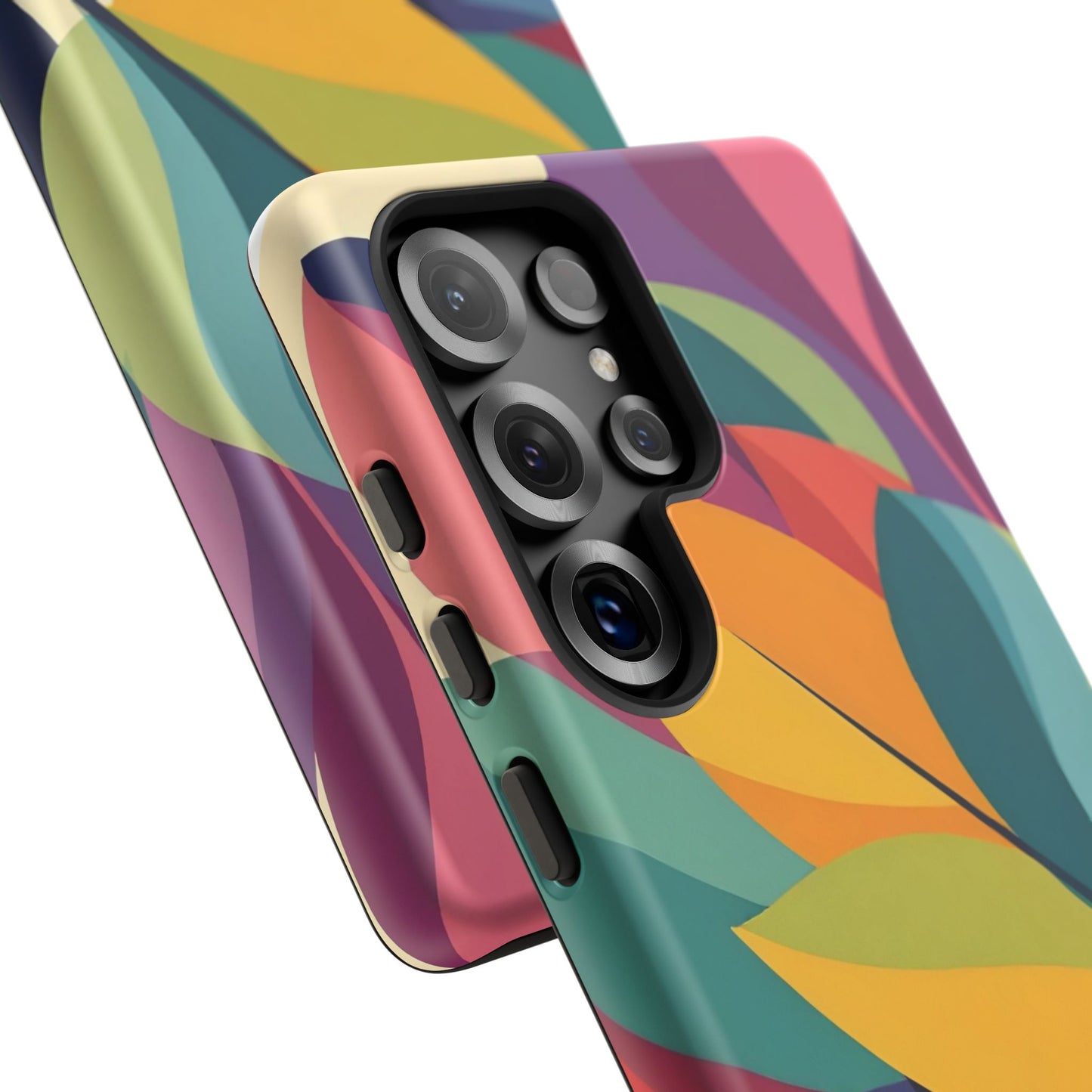 Colorful Leaf Phone Case, Tough TPU Cover, Eco-Friendly Design, Perfect Gift for Nature Lovers, Vibrant Floral Style