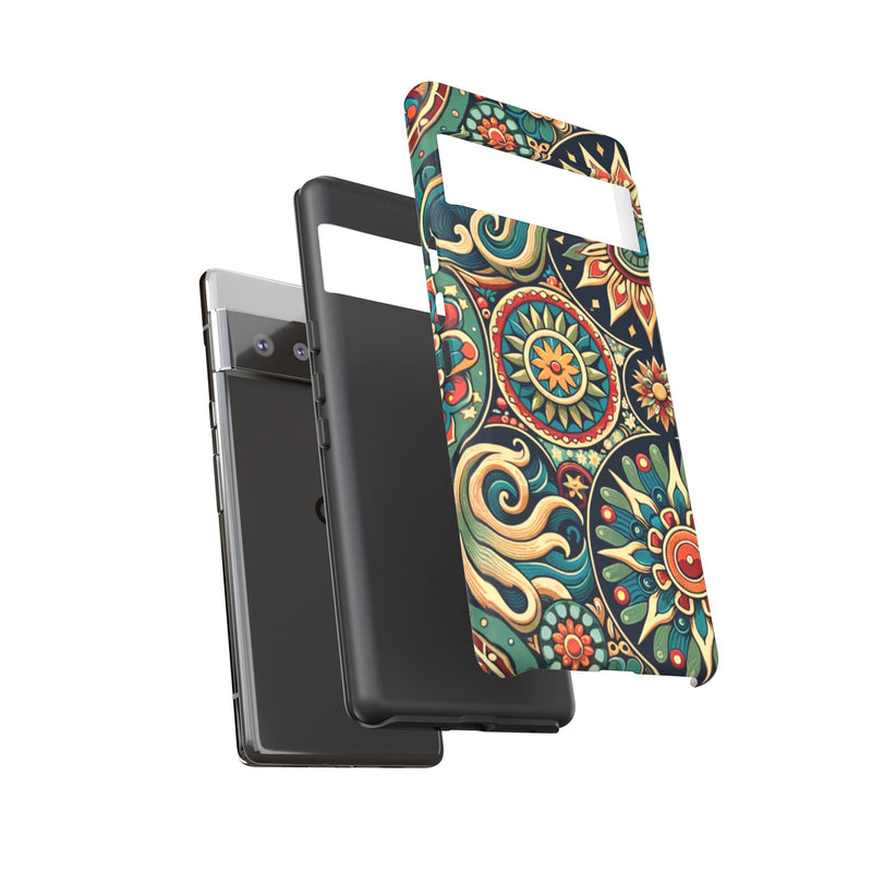 Boho Phone Case with Colorful Mandala Design, Stylish Phone Cover, Trendy Case for Women, Gift for Her, Bohemian Style Accessories